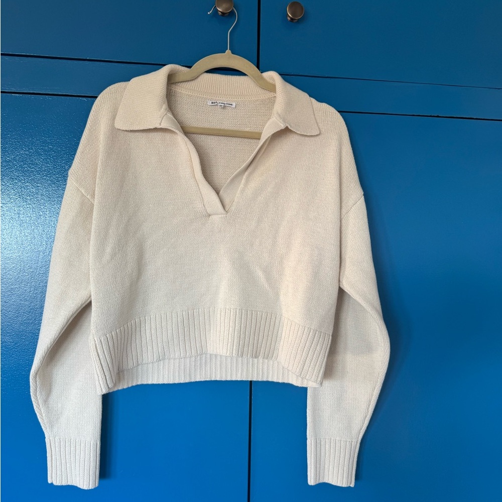 Reformation cotton polo Sweater